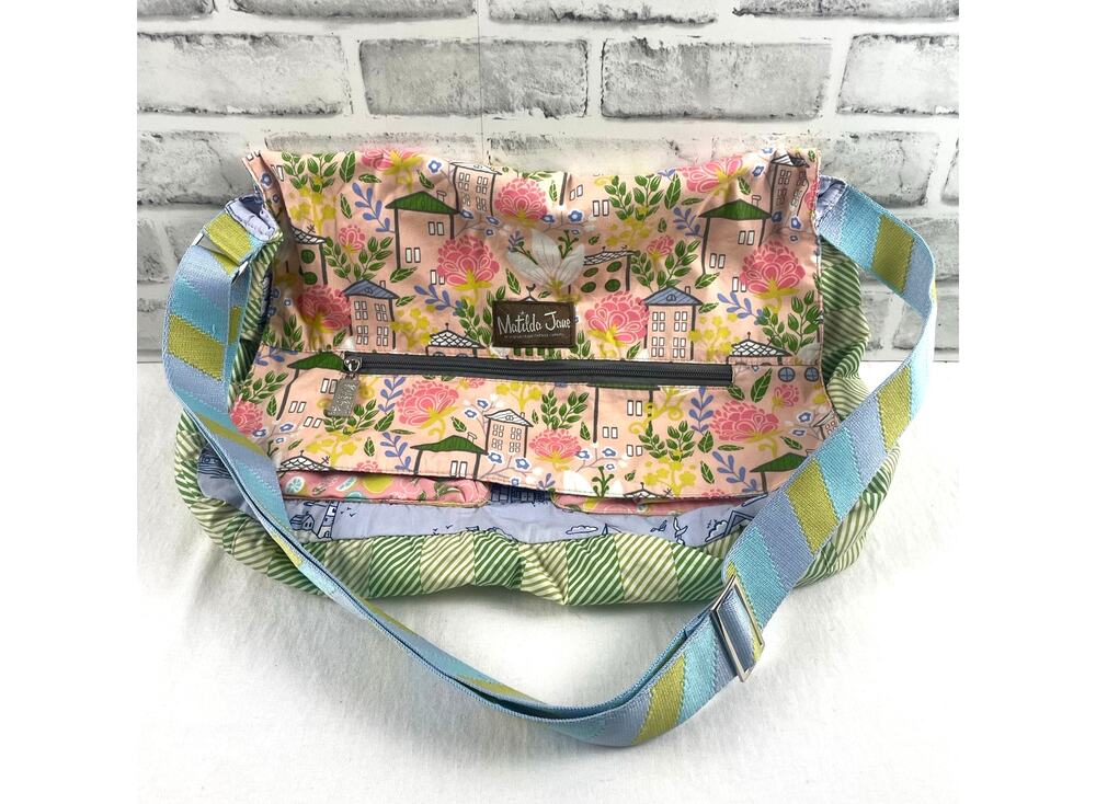 Matilda Jane Fullers Landing Messenger Bag It’s A Wonderful Parade Diaper Tote
